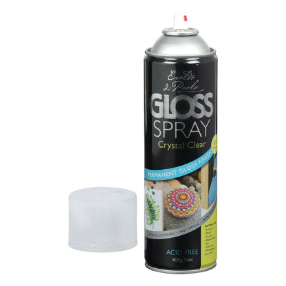 Black Eraldo di Paolo Clear Gloss Spray 400g Painting Accessories
