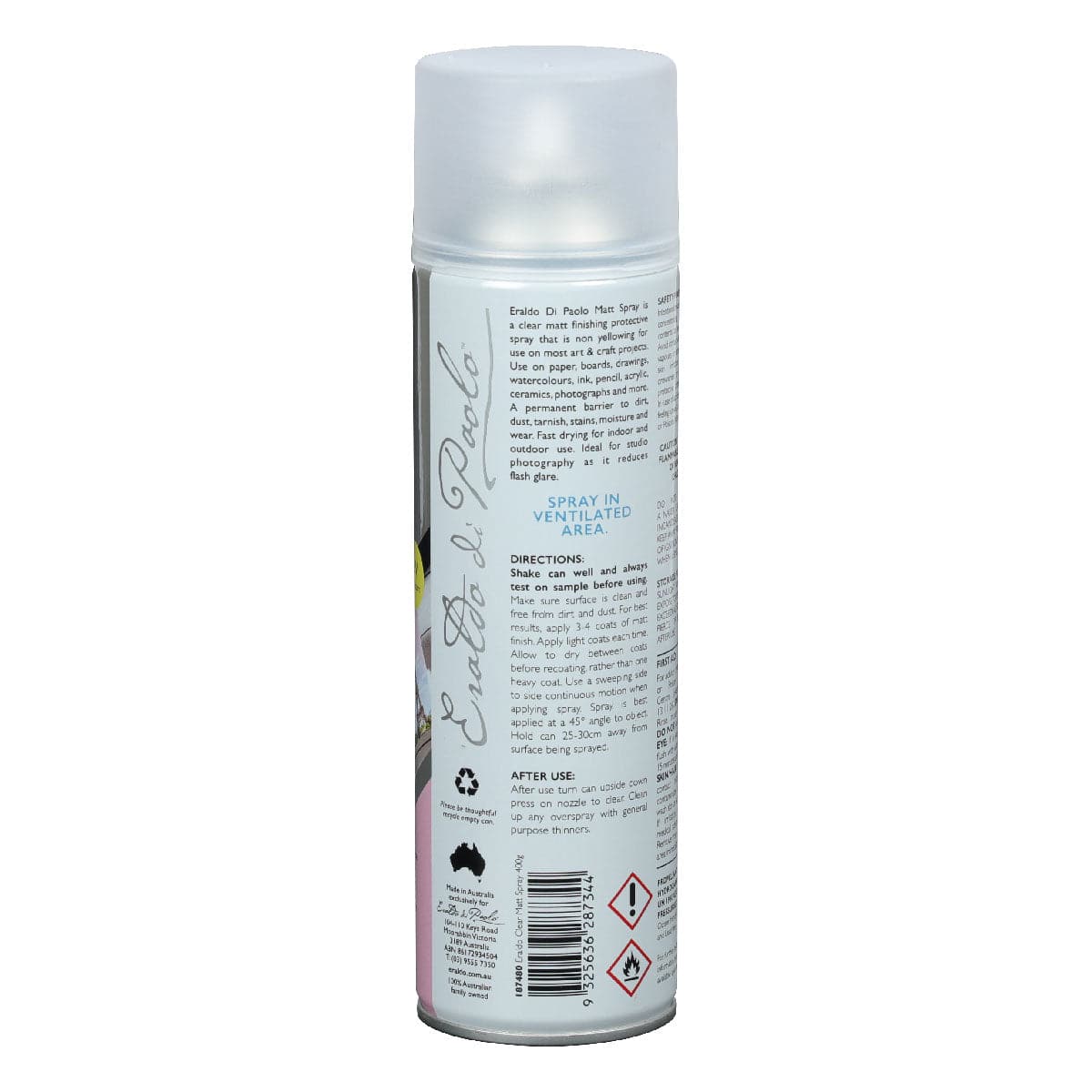 Gray Eraldo di Paolo Clear Matt Spray 400g Painting Accessories