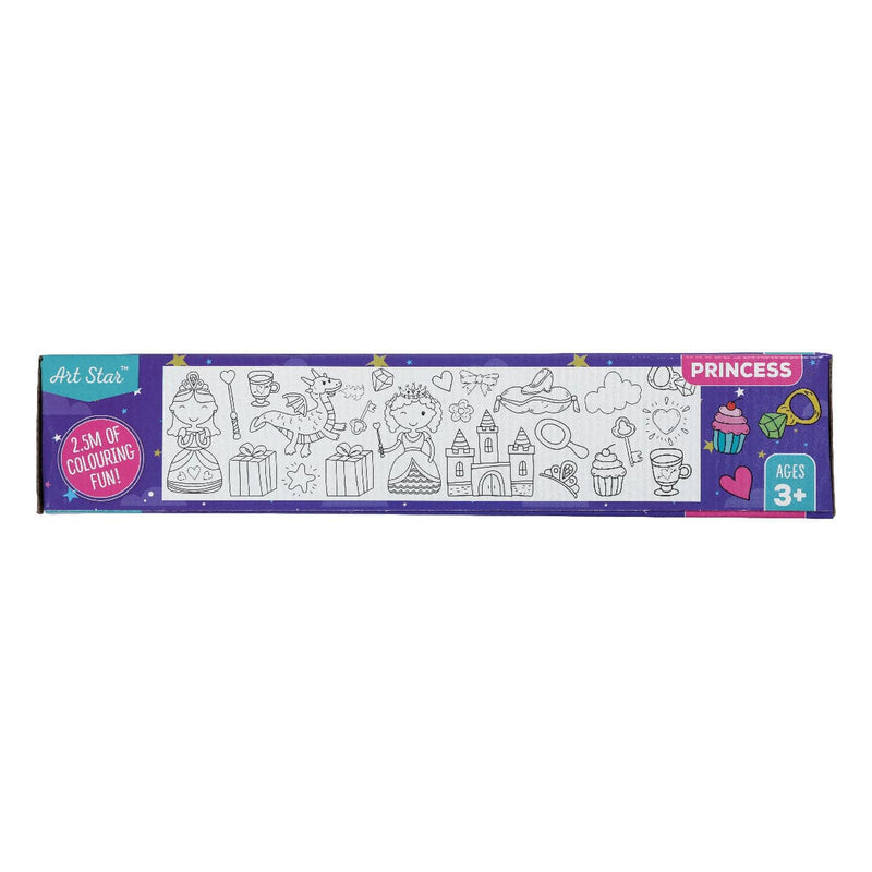 Gray Art Star Princess Colouring Roll 250cm Kids Craft Kits
