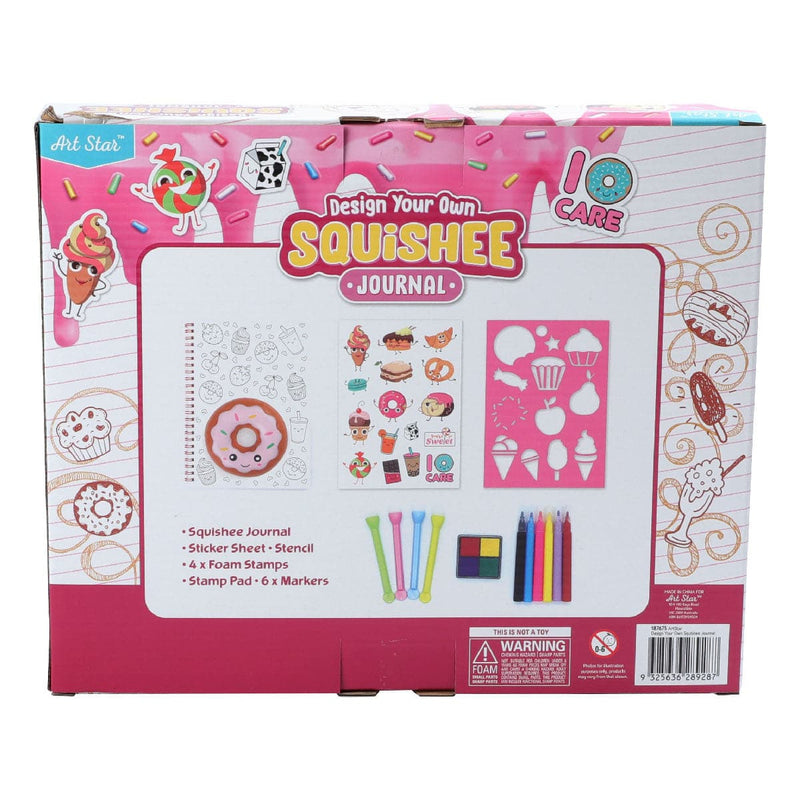 Light Gray Art Star Design Your Own Squishee Donut Journal Kit Kids Craft Kits