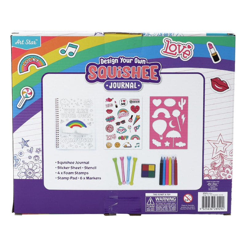 Lavender Art Star Design Your Own Rainbow Squishee Journal Kit Kids Craft Kits
