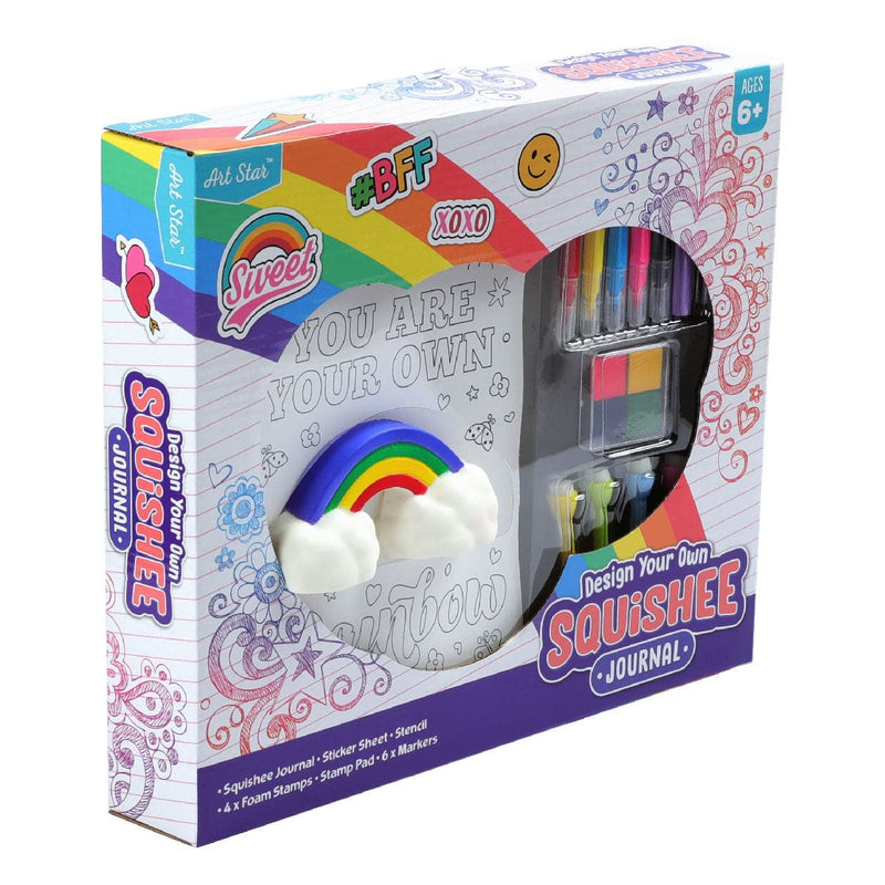 Gray Art Star Design Your Own Rainbow Squishee Journal Kit Kids Craft Kits