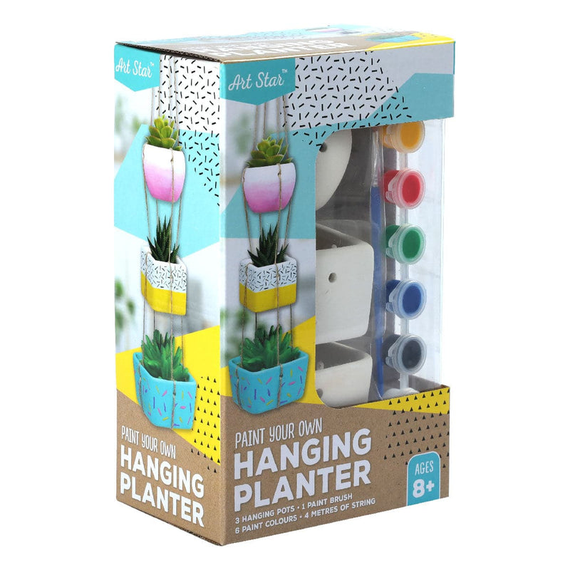 Yellow Art Star Paint Your Own Hanging Planter Kids Craft Kits