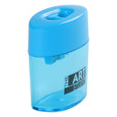 Dodger Blue The Art Studio 2 Hole Oval Pencil Sharpener With Catcher Drawing Accessories