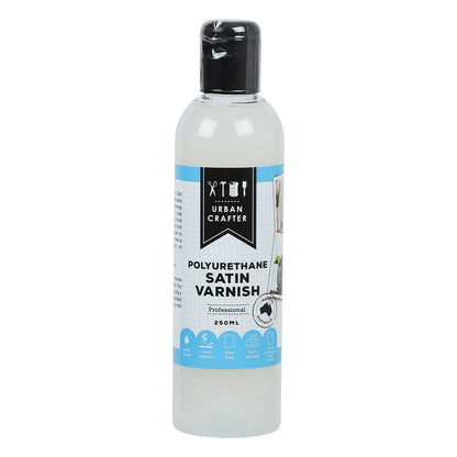 Light Gray Urban Crafter Polyurethane Satin Varnish 250ml Mediums