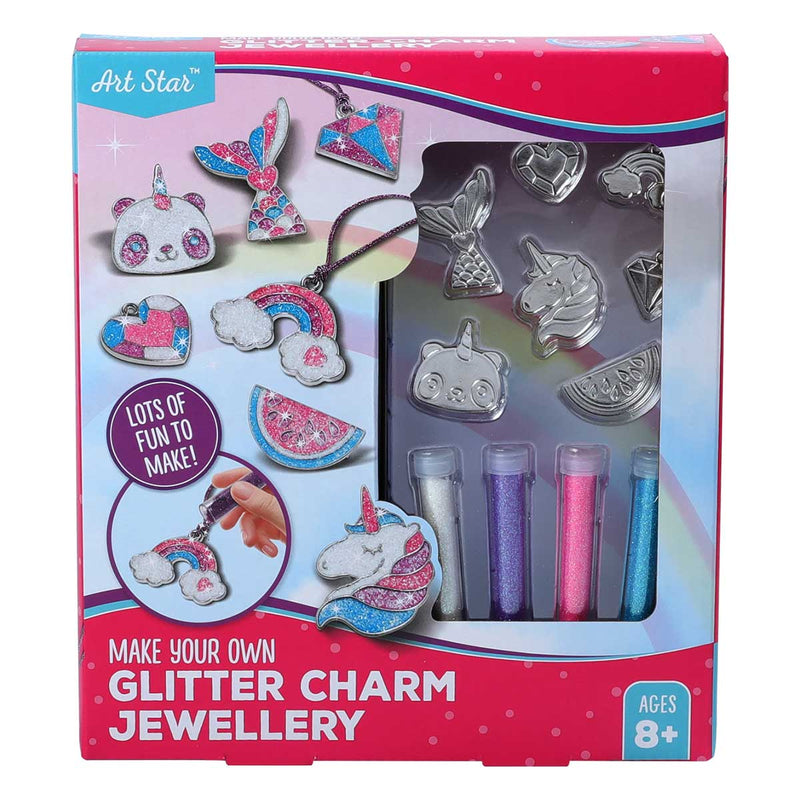 Light Steel Blue Art Star Make Your Own Glitter Charm Jewellery Kit Kids STEM & STEAM Kits