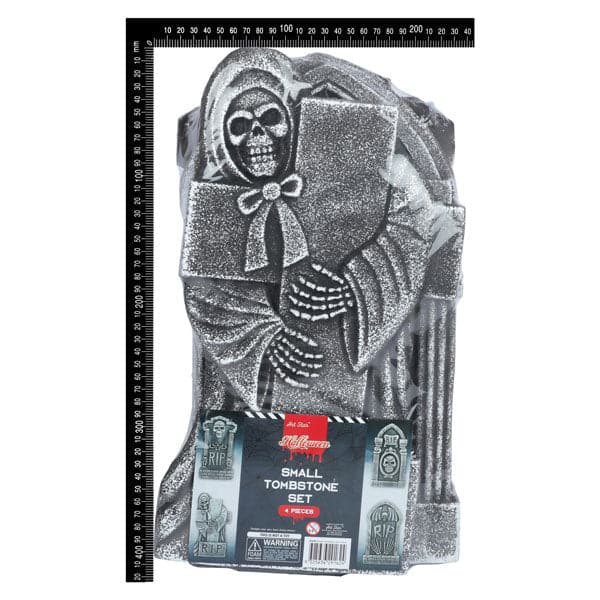 Slate Gray Art Star Halloween Tombstone Set (4 Pieces) Halloween