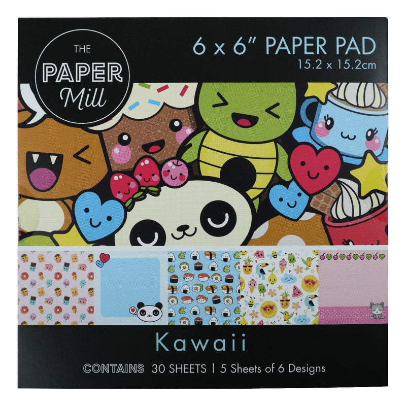 Olive Drab The Paper Mill  Kawaii Paper Pad  6 x 6 Inch 30 Sheets Cardstock