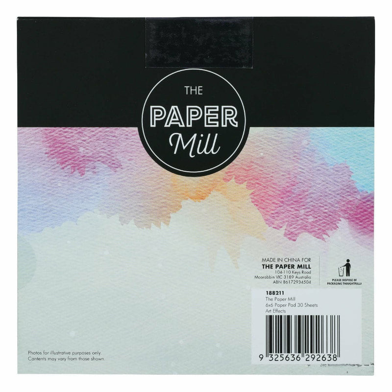 Light Gray The Paper Mill Art Effects Paper Pad 15.2x15.2cm (30 Sheets) Cardstock