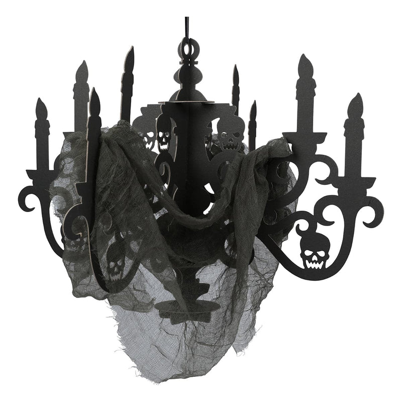 Dark Slate Gray Art Star Halloween Decorative Candelabra with Gauze (Makes 1) Halloween