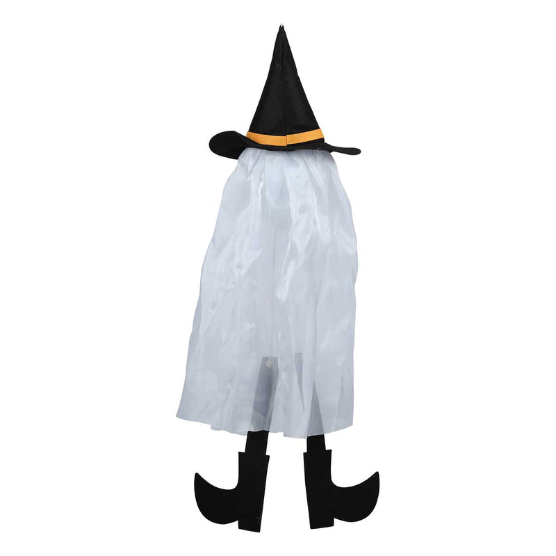 Light Gray Art Star Halloween Ghost with Witches Hat 65 x 21cm Halloween