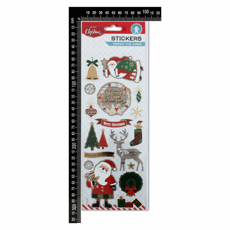 Lavender Art Star Christmas Chipboard Stickers with Foil Christmas