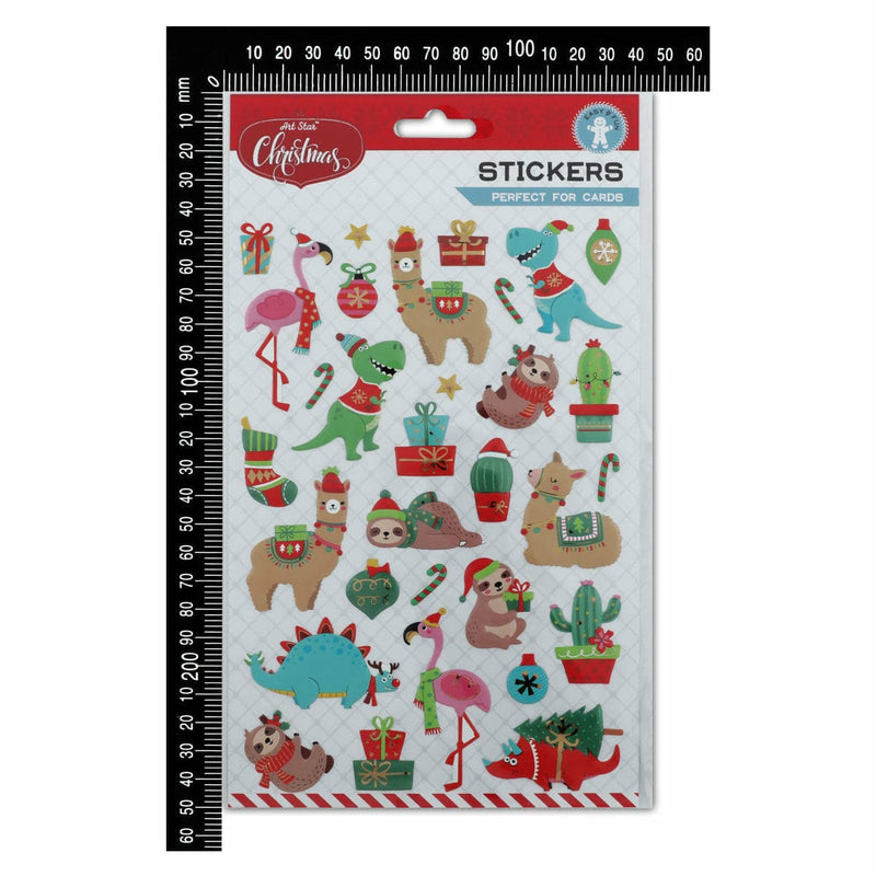 Gray Art Star Christmas Mystical Friends Stickers Christmas