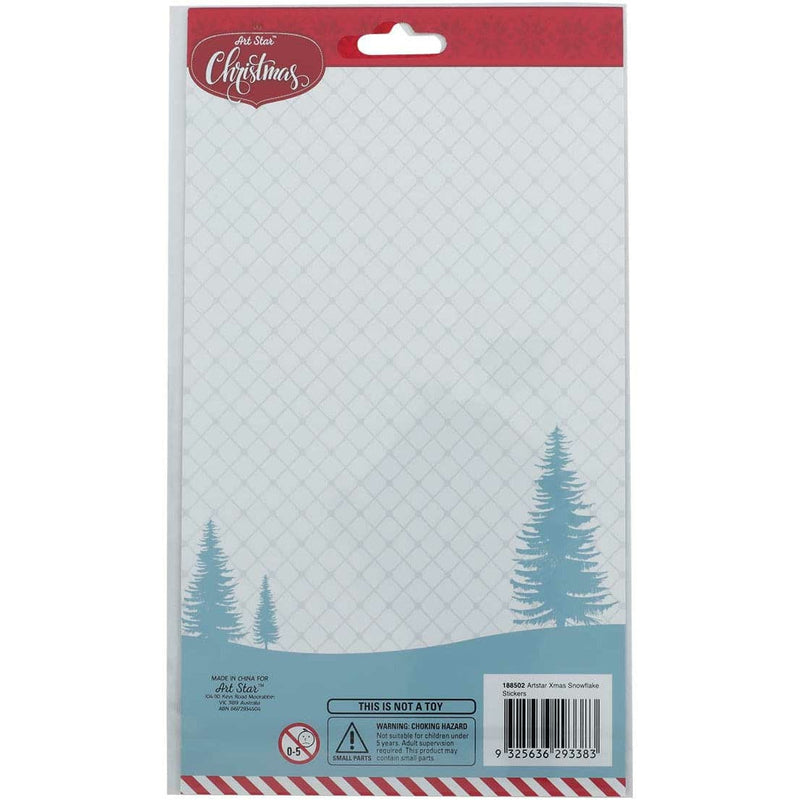 Light Gray Art Star Christmas Snowflake Stickers Christmas