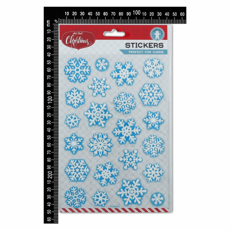 Light Steel Blue Art Star Christmas Snowflake Stickers Christmas