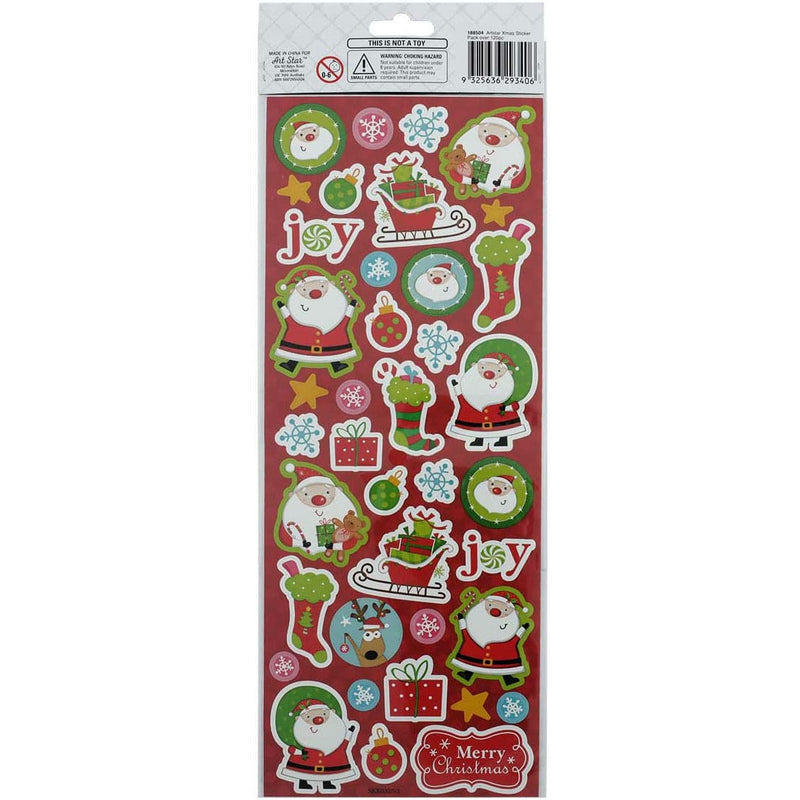 Sienna Art Star Christmas Sticker Pack over 120 Pieces Christmas