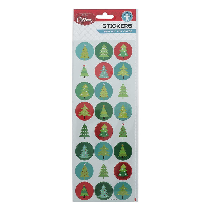 Gray Art Star Christmas Tree Foil Stickers Christmas