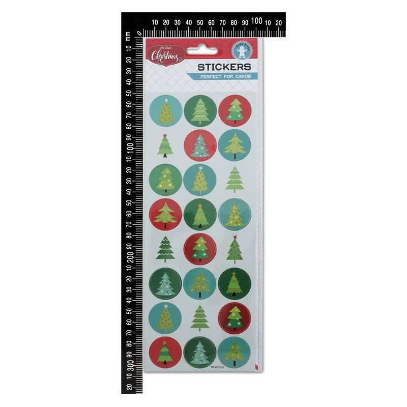 Gray Art Star Christmas Tree Foil Stickers Christmas