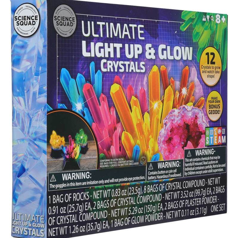 Maroon Science Squad Ultimate Light Up Crystal Growing Kit Kids Kits