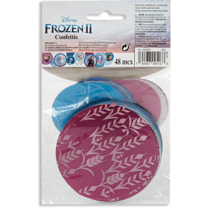 Gray Frozen 2 Giant Confetti Circles (48 Pieces) Party Supplies