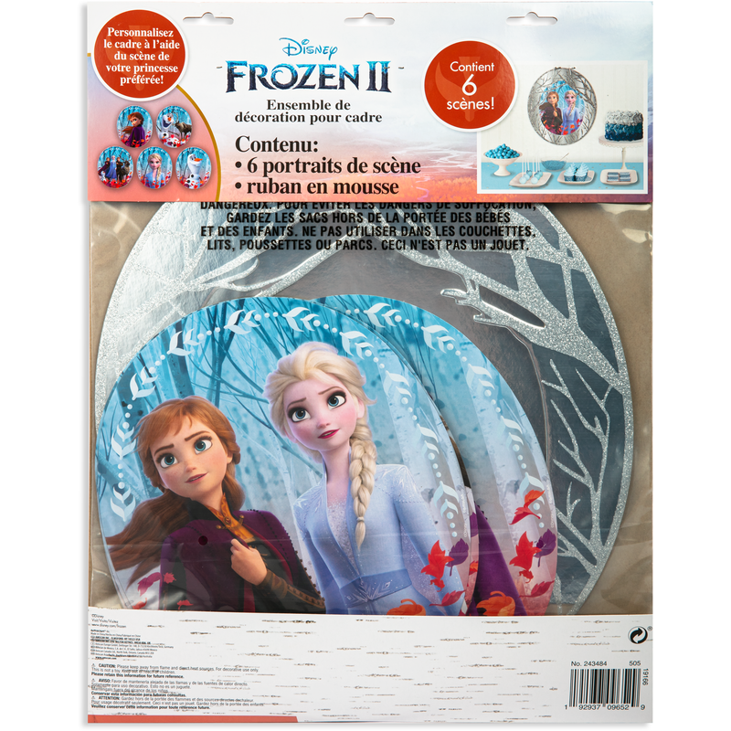 Light Gray Frozen 2 Decorating Kit-Glittered (7 Pieces) Party Supplies