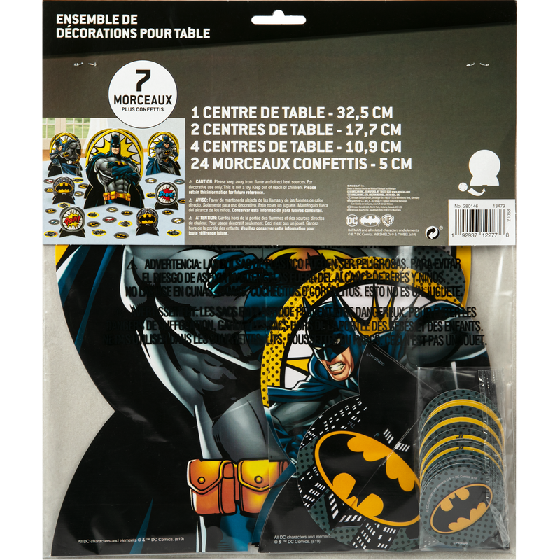 Dark Slate Gray Batman Heroes Unite Table Decorating Centrepiece Kit Party Supplies