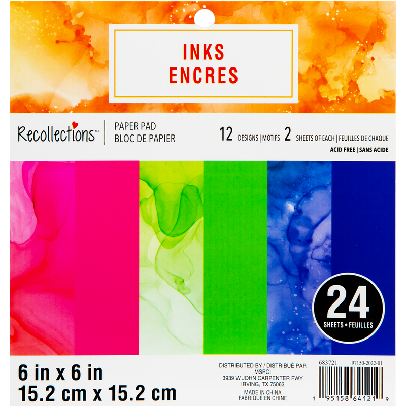 Beige Recollections Inks 6x6  Inch Printed Paper Pad 24 sheets Paper Packs