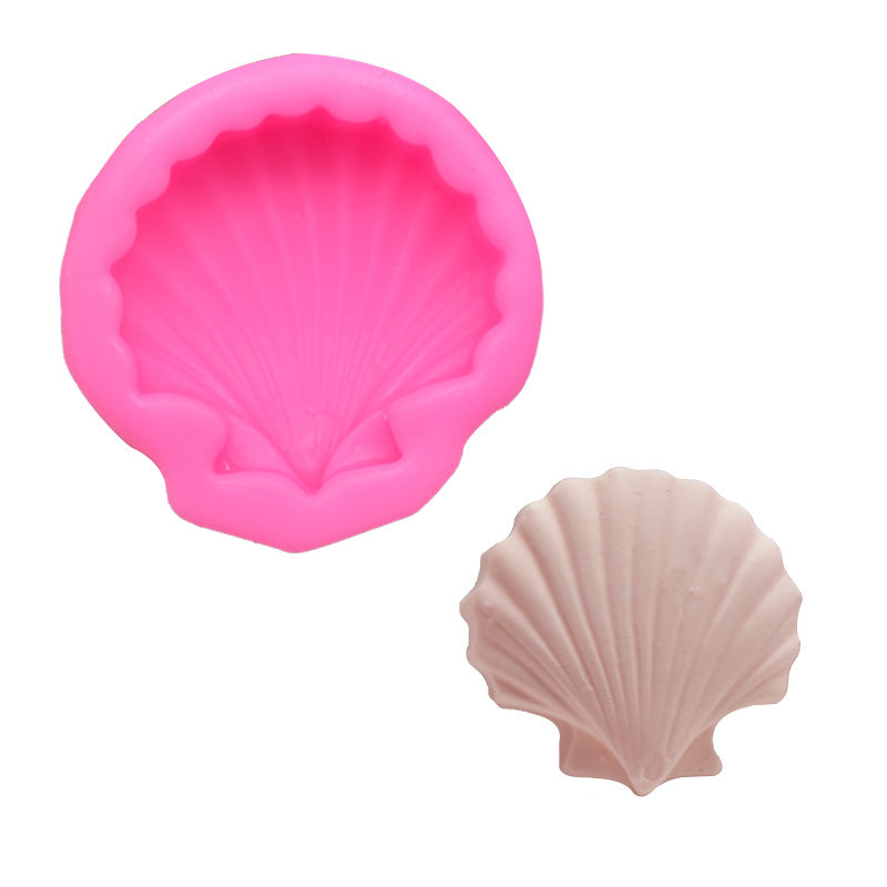 Hot Pink The Clay Studio 3D Shell Silicone Mould for Polymer Clay and Resin 6.5x6.5x2.4 cm Moulds