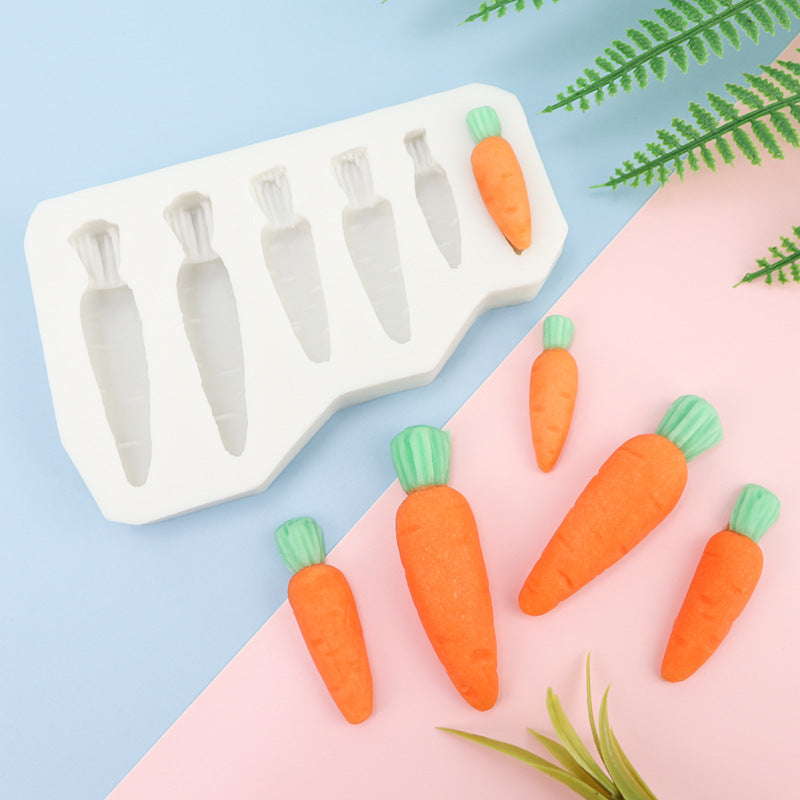 Light Gray The Clay Studio Carrot Silicone Moulds for Polymer Clay and Resin 9.5x6.3x1.4cm Resin Moulds