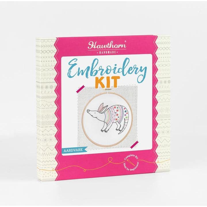 Violet Red Hawthorn Handmade Aardvark Embroidery Kit Needlework Kits