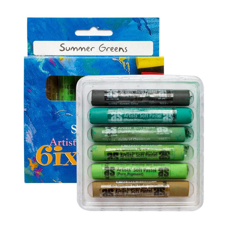 Dark Cyan Art Spectrum Standard Pastel-Summer Greens (6 Pack) Pastels & Charcoal