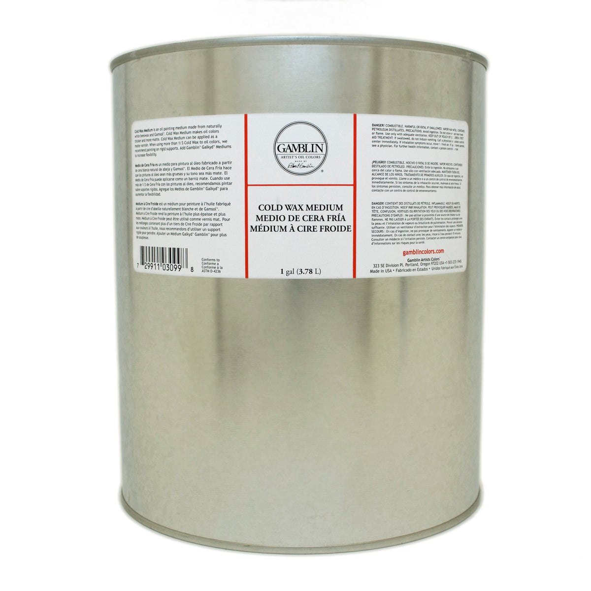 Dark Gray Gamblin Cold Wax Medium 3.8Ltr/1Gal Oil Paints
