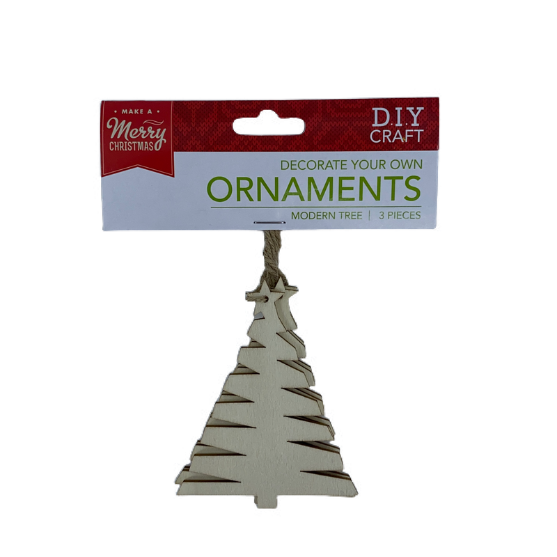 Dark Gray Make A Merry Christmas Plywood Modern Tree Ornament Christmas