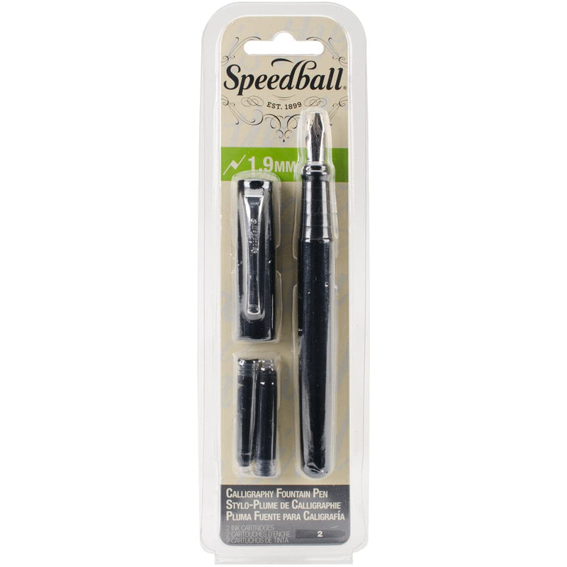 Black Speedball Calligraphy Fountain Pen 1.9mm-Black Pens and Markers