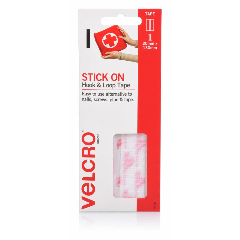Misty Rose Velcro Stick On Hook Loop Tape 20mmx130mm Glues