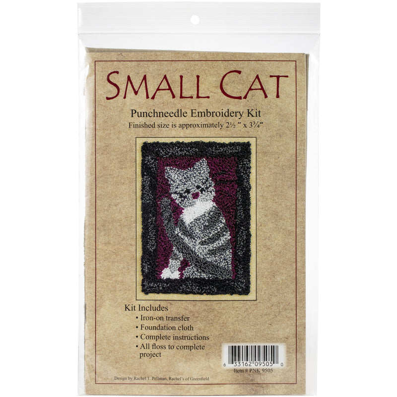 Rosy Brown Rachel's of Greenfield Punch Needle Kit 9x9cm 

Small Cat Needlework Kits