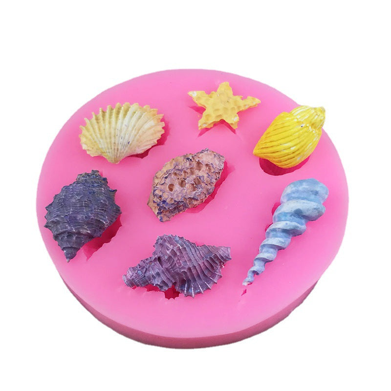 Hot Pink The Clay Studio Conch Silicone Mould for Polymer Clay and Resin 7.6x1.3cm Moulds