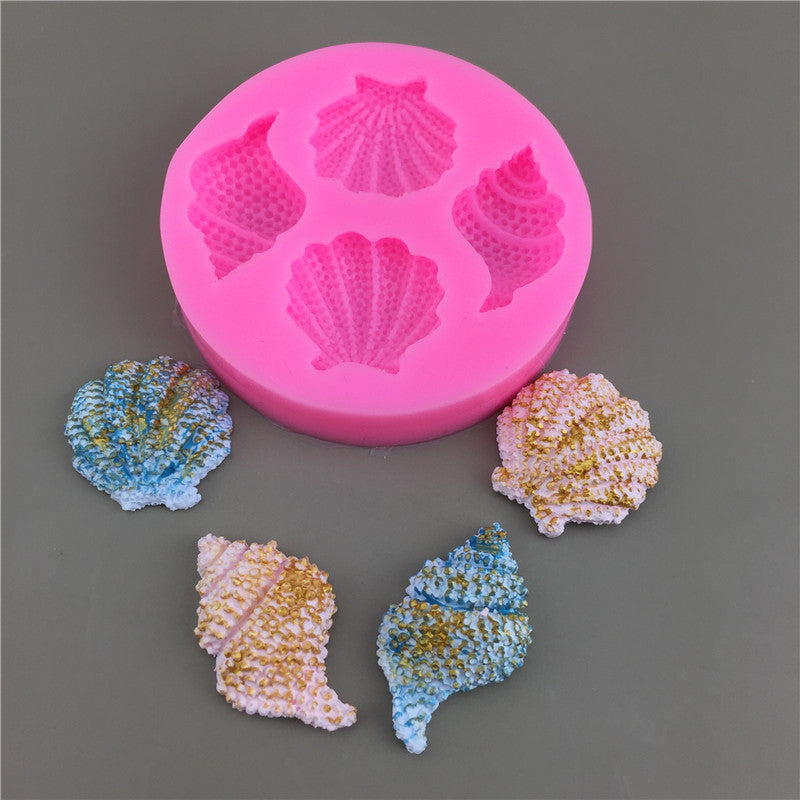 Dim Gray The Clay Studio Conch And Shell Silicone Mould for Polymer Clay and Resin 7x1cm Resin Craft Moulds