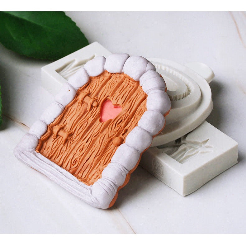 Light Gray The Clay Studio Fairy Love Door Silicone Mould for Polymer Clay and Resin 10.3x8.9x1.3cm Resin Craft Moulds