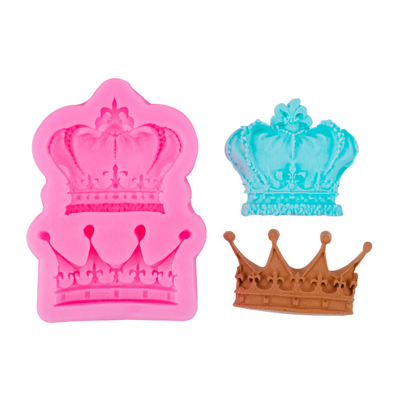 Hot Pink Clay Studio Double Crown Silicone Mould for Polymer Clay and Resin 7x4.5x1cm Moulds