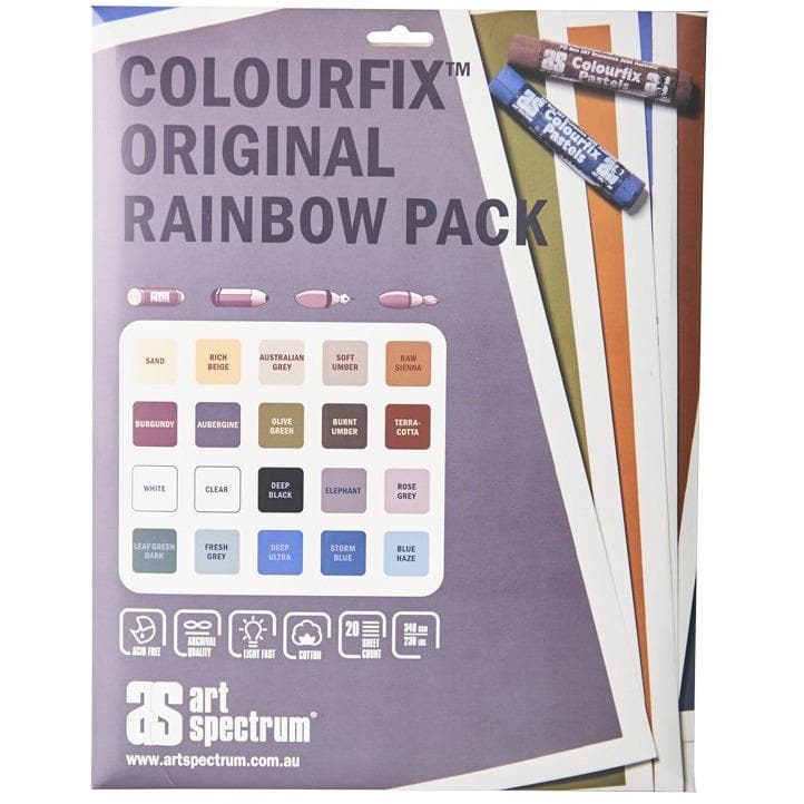 Light Slate Gray Art Spectrum Colourfix Original 23X30cm 340GSM Rainbow (20 Sheets) Pads