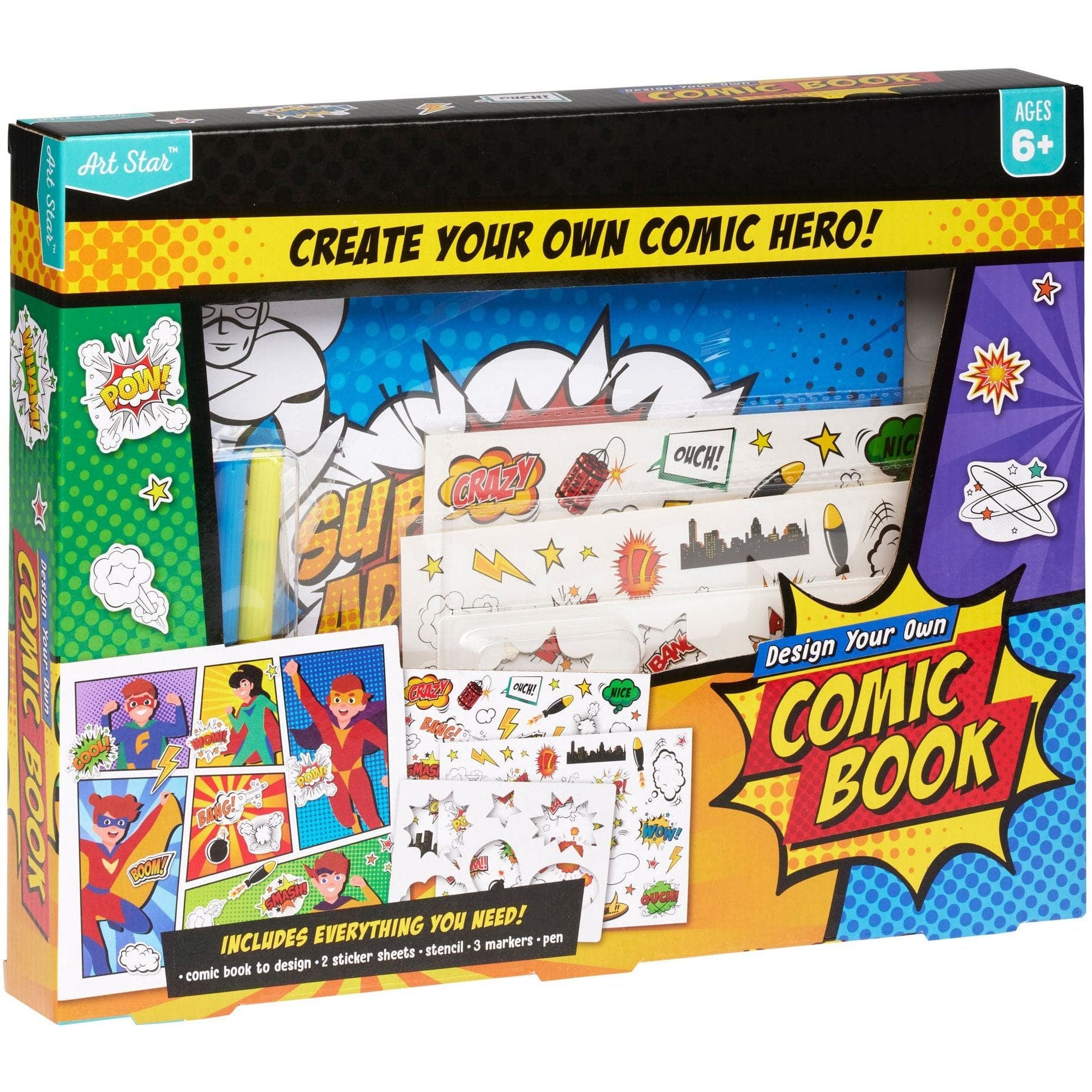 Art Star Design Your Own Comic Book Kit