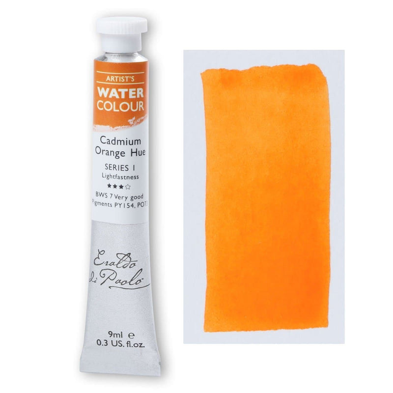 Dark Orange Eraldo Di Paolo Watercolour Cadmium Orange (Hue) 9ml Watercolour Paints