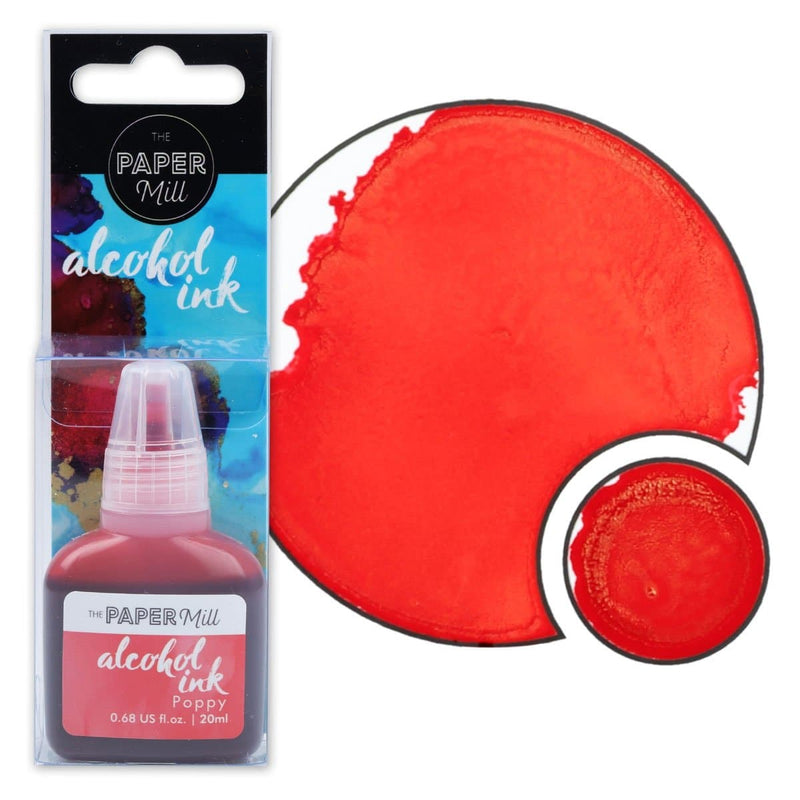 Orange Red The Paper Mill Alcohol Ink Poppy 20ml Alcohol Ink