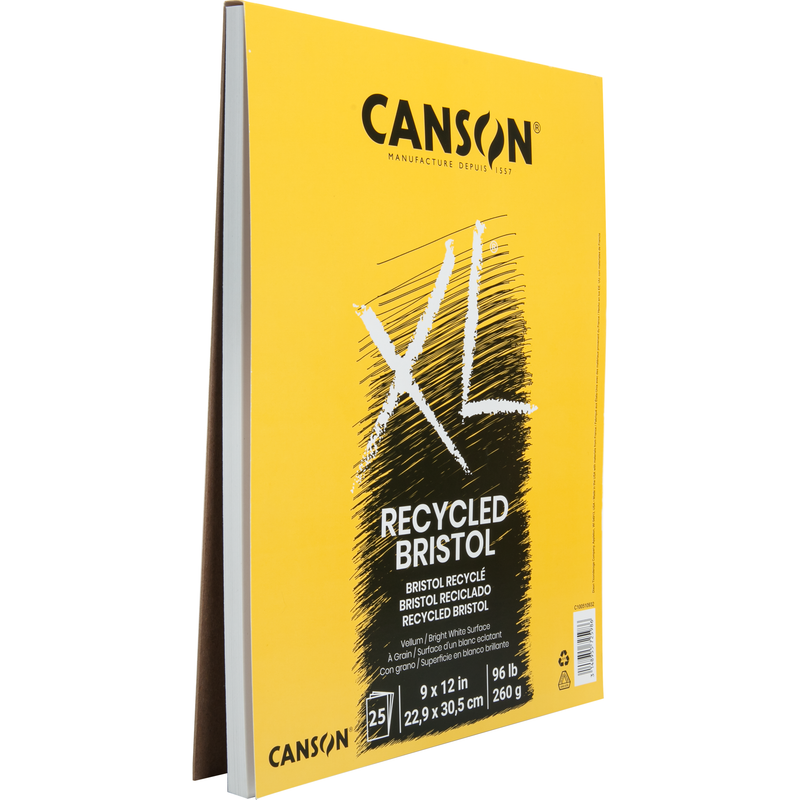Sandy Brown Canson XL Recycled Bristol Paper Pad 9"X12" - 25 Sheets Pads