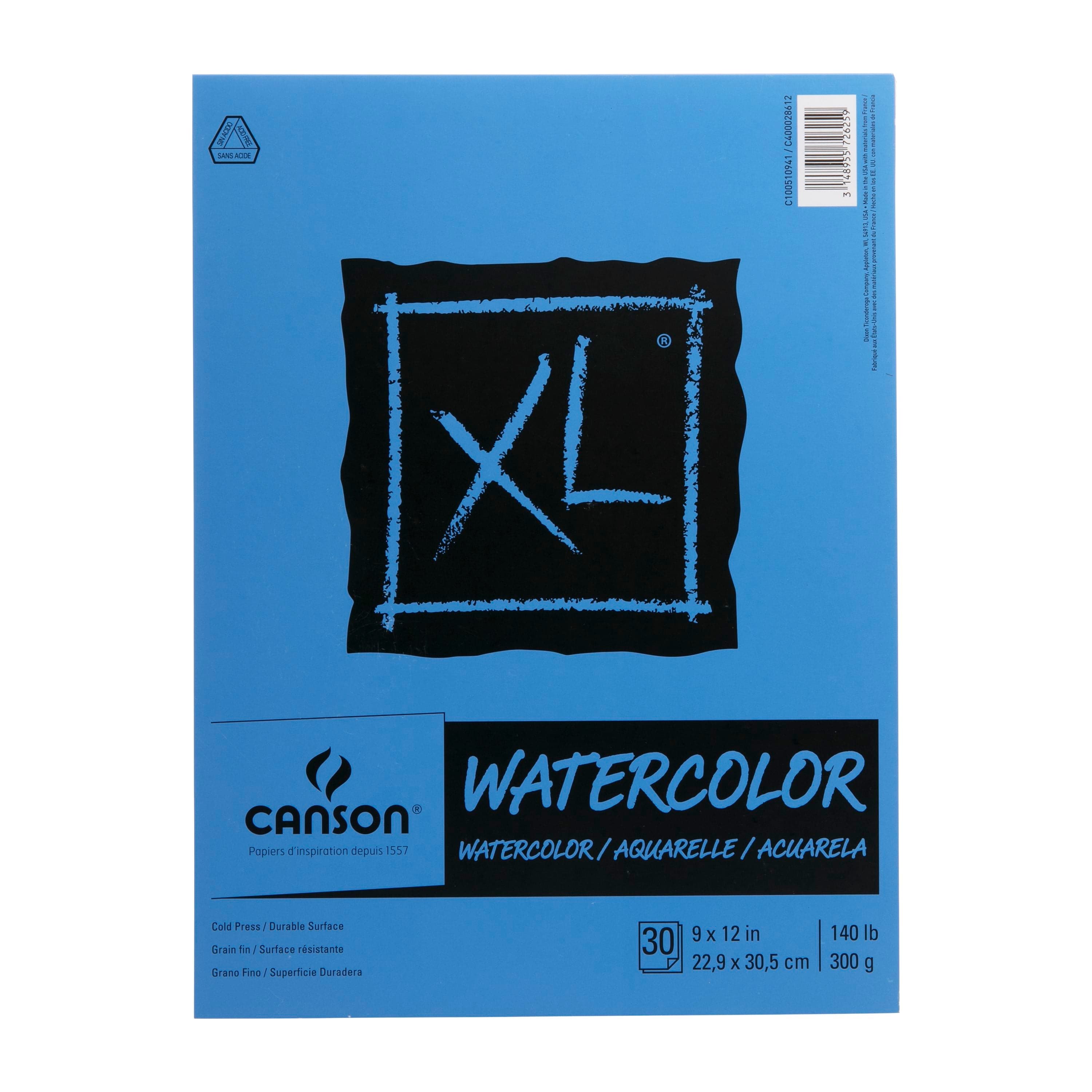Canson XL Watercolor Paper Pad 9"X12" 30 Sheets