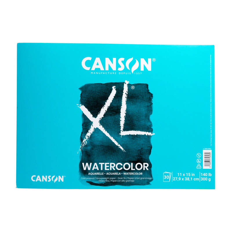 Dark Turquoise Canson XL Watercolor Paper Pad 11"X15" - 30 Sheets Pads