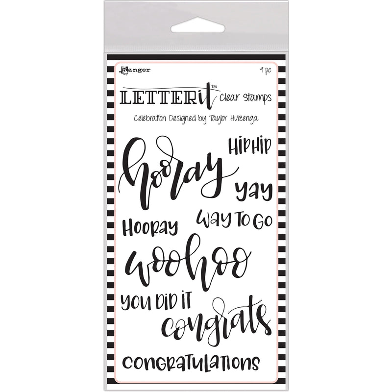 White Smoke Ranger Letter It Clear Stamp Set 10x15cm-Celebration Stamps