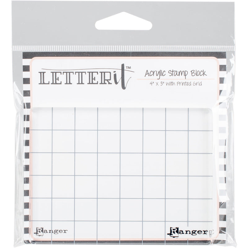 White Smoke Ranger Letter It Acrylic Stamping Block 10x7cm Stamps