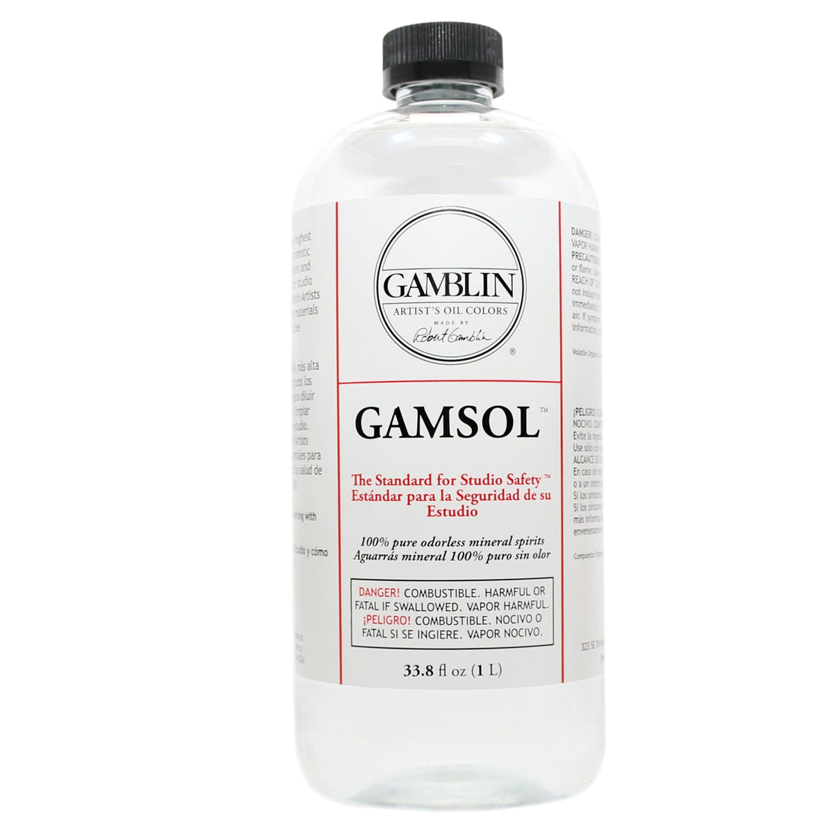 Lavender Gamblin Gamsol - Odorless Mineral Spirit 1L/33.8Oz Oil Paints